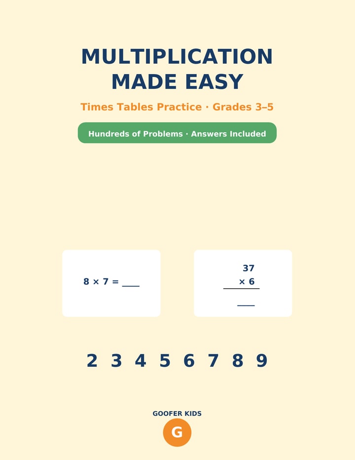 Multiplication Made Easy: Times Tables Practice, Grades 3–5 — A. Glorieux